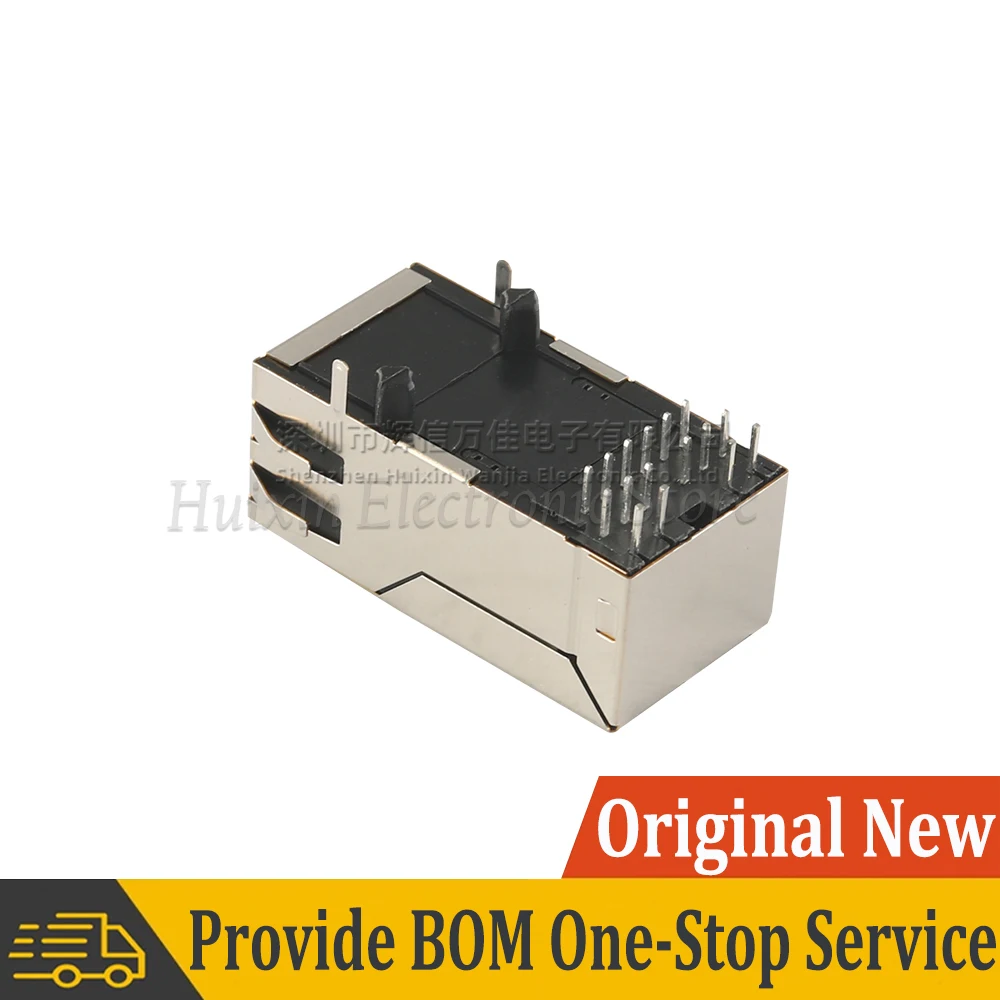 2pcs JK0-0136NL JKO-0136NL RJ45 Jack Tab UP Network Single Port LED Filter Interface Connector 16 Pin 100 Base-TX Fast new