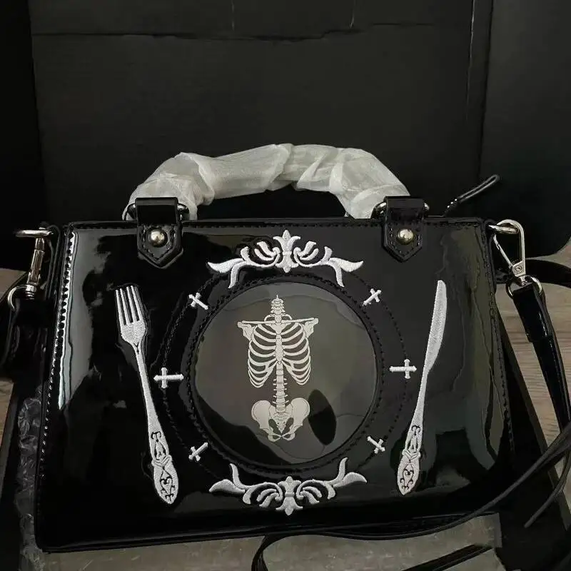 Vintage Haruku Punk Gothic Shoulder Underarm Bag Fashion Sweet Cool Y2k Aesthetic Handbags Casual Women Transparent Ita Bags