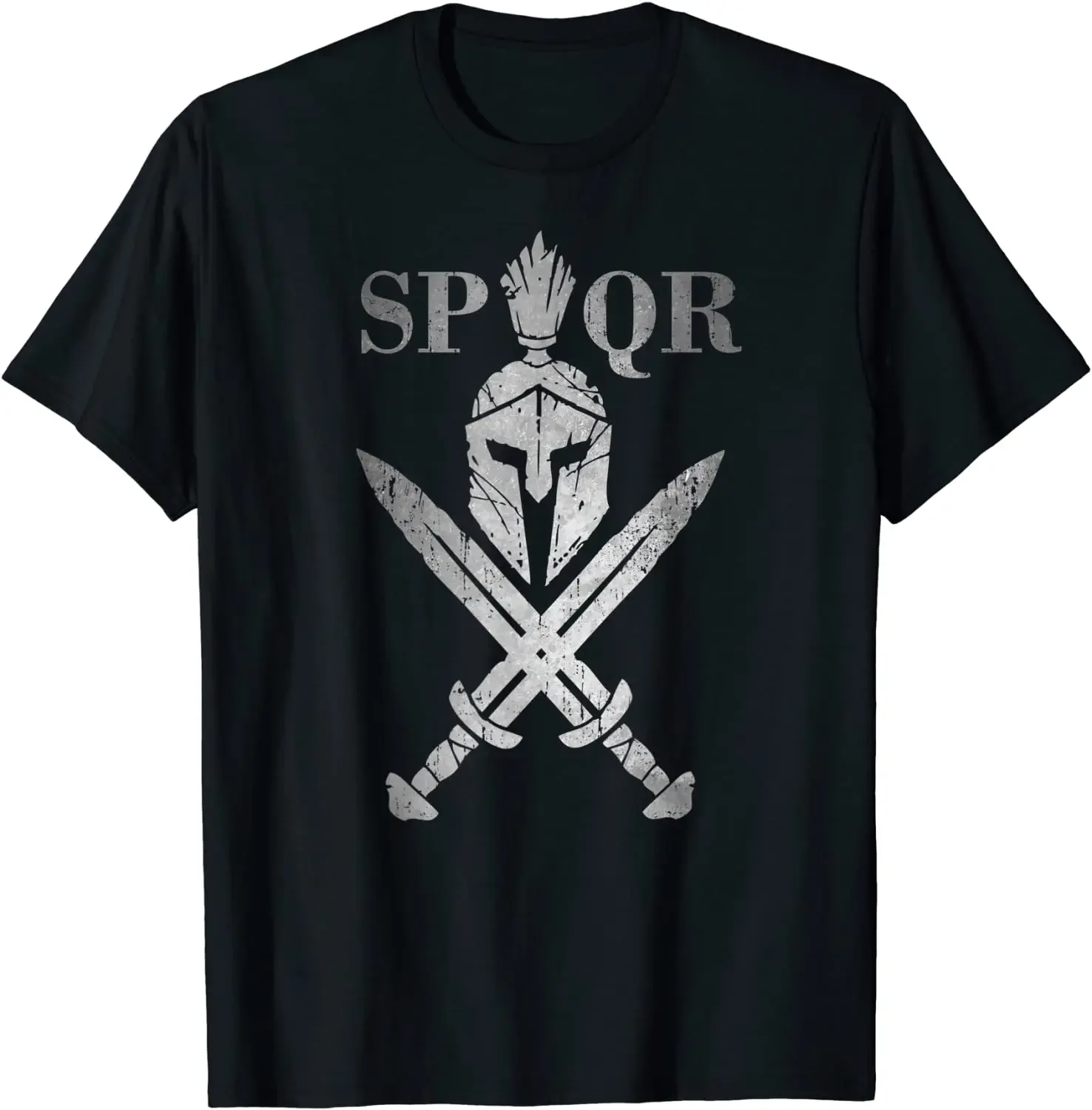 

SPQR Roman Legion Soldier Gladiator Warrior Helmet Men T-Shirt Short Sleeve Casual Cotton O-Neck Summer Tees