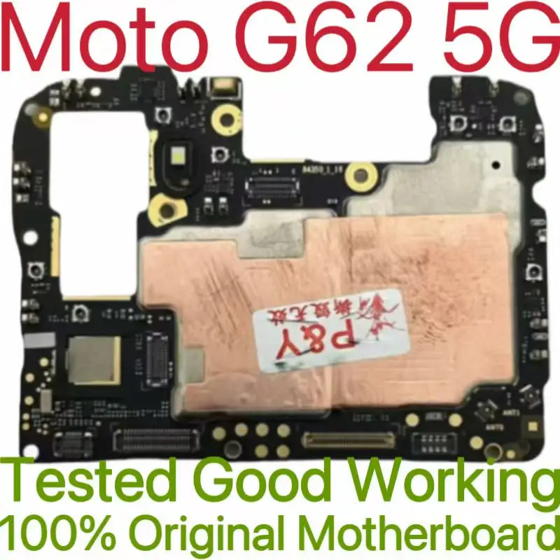Origineel ontgrendeld moederbord voor Moto G62 5G moederbord ontgrendeld met chips, circuits en flexkabel