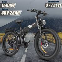 Ridstar H26pro E-bike 1500W Powerful Motor 48V23AH Battery Foldable Electric Bike 26*4.0 Inch Fat Tire Mountain Electric Bicycle