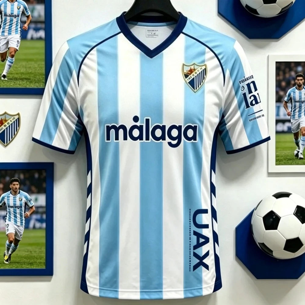2026 New Soccer Jersey Malaga CF 3D Printed Adult Athleisure T-Shirt Family Summer Quick-dry Soft Comfy Family Kids Tees