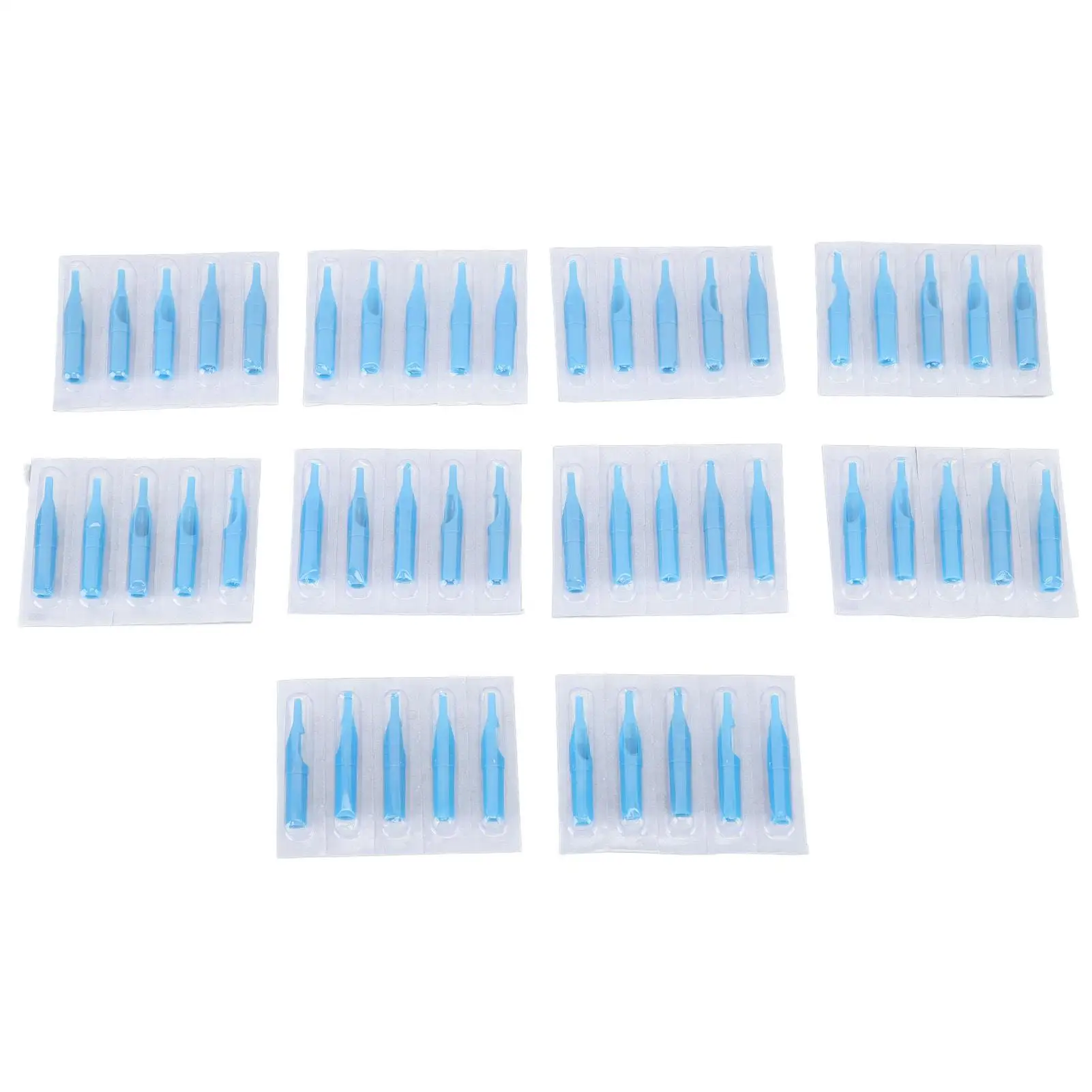 

50pcs Jet-Proof Plastic for tattoo Needle Tips for Professional for tattoo Artists - Essential Supplies for tattoo Shops