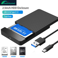 2.5 HDD/SSD Case SATA to USB 3.1/3.0 Adapter Case 6gbps HD External Hard Drive Enclosure Box for Disk HDD Type USB-C Enclosure