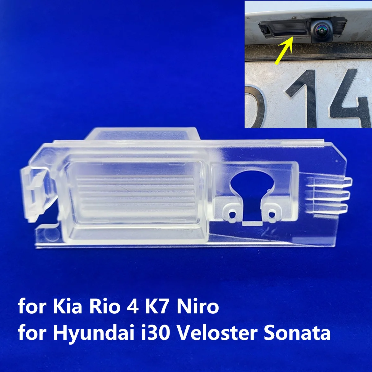 for Kia Rio 4 K5 K7 Cadenza Niro for Hyundai I20 I30 Veloster Sonata Car License Plate Light Housing Rear View Camera Bracket