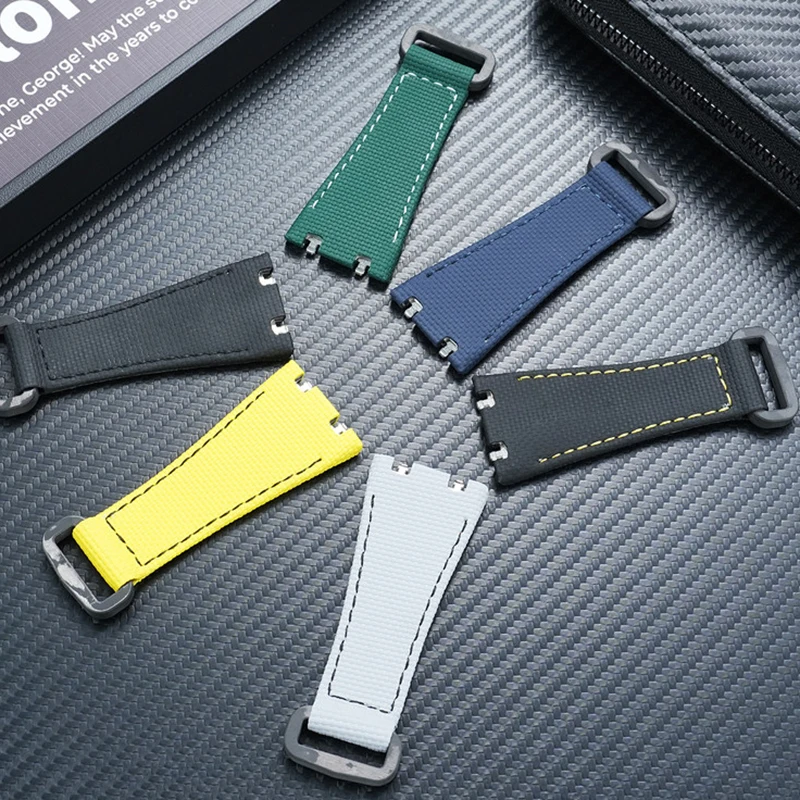 

Canvas Watch Strap for AP Audemars Piguet Royal Oak Offshore Series 26420 Quick Release Fluororubber Watch Strap Customized