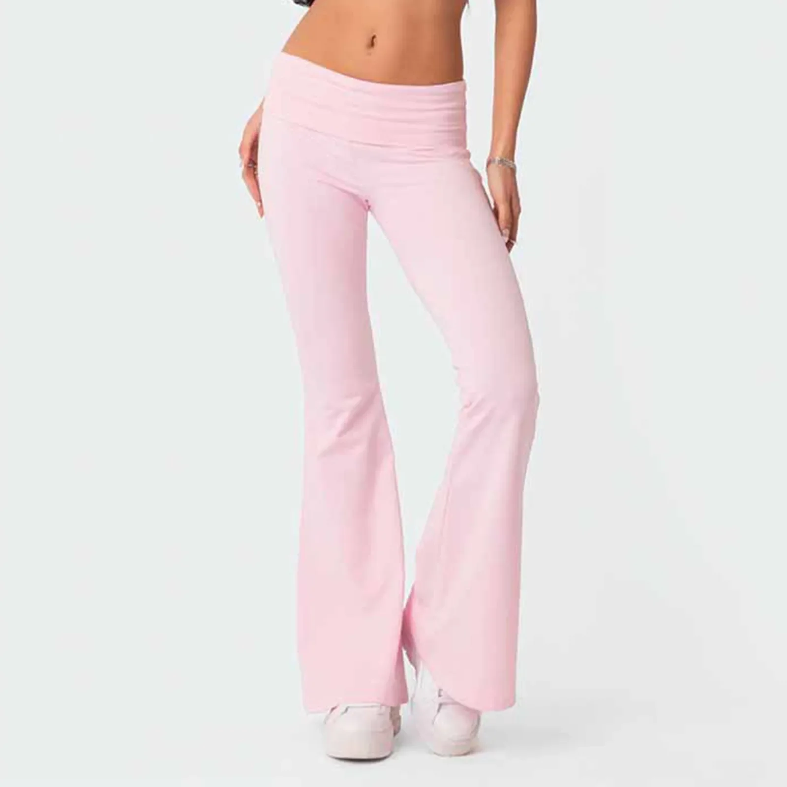 Mallas acampanadas de cintura alta para mujer, pantalones de Yoga de pierna ancha, mallas de entrenamiento para Fitness sin costuras, pantalones deportivos para gimnasio, ropa informal adelgazante