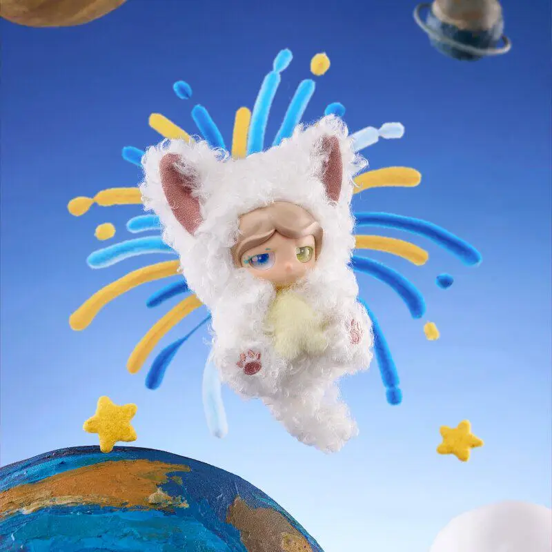 

Goho Blind Box Mo Cat Planet Wish Vinyl Plush Collectible Figure Desktop Decoration Ornament Gift For Kids Adults Toy Collectors
