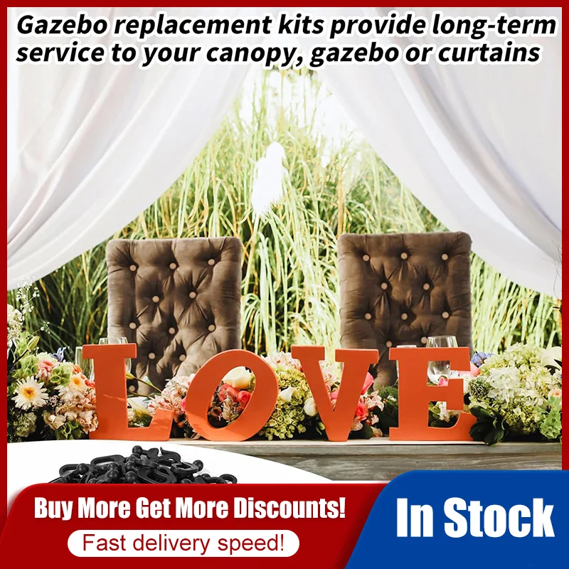 50Pcs/lot Plastic Hooks For Mosquito Netting And Gazebo Curtains Smooth Gliding Rustproof Multipurpose Use