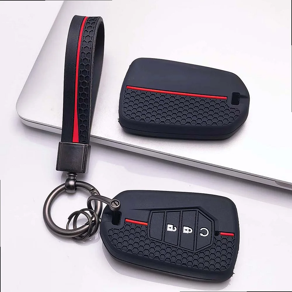 Key Fob Cover for Isuzu D-MAX MU-X 3 Precise Cutout Stylish with Keychain Anti-Scratch Shockproof Soft Grip Dust Cover New