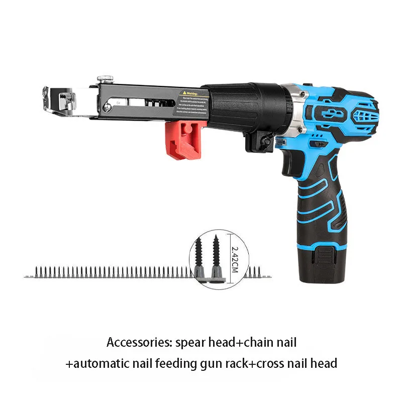 Nail Woodworking Tool New Electric Drywall Screw Gun Cordless Power Drill Adjustable Screw Length Depth Easy to Use
