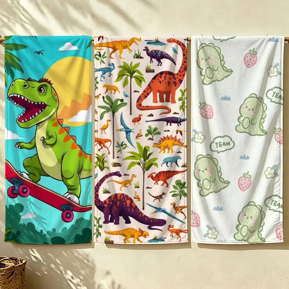 Animal D-Dinosaur Towel Beach Towel, Quick Drying Absorbent Bath Towel for Swim, Gym, Camping, Outdoor Hot