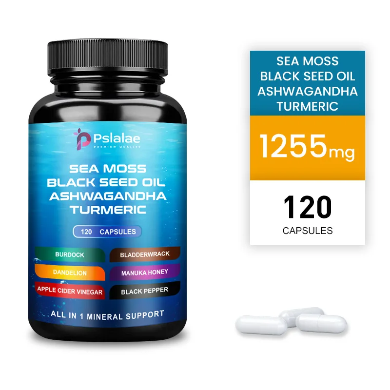 

Seaweed + Black Seed Oil + Ashwagandha + Turmeric - Improves Intestinal Health and Digestive Support