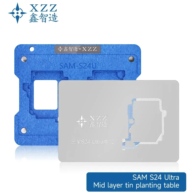 XZZ AR SAM Middle Layer Planting Tin Table BGA Reballing Stencil Kit for Samsung S21 S22 S23 S24 Ultra Motherboard Repair Tools