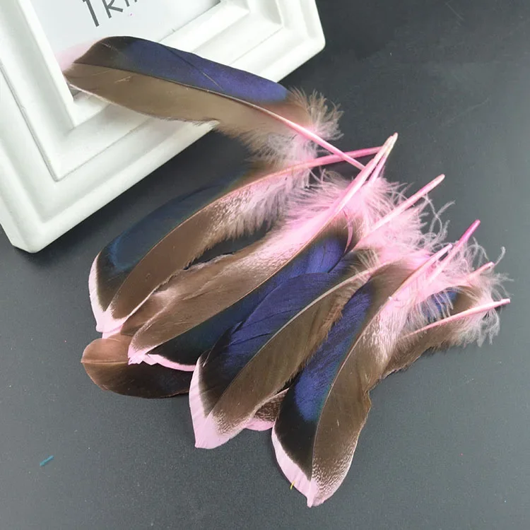 20 Stück/Set Fasanfedern für Bastelarbeiten, 10–15 cm, 4–6 Zoll, natürliche Federn für die Schmuckherstellung, Hochzeitsfedern, Karnevalsaccessoires, zum Selbermachen. – Detail 6