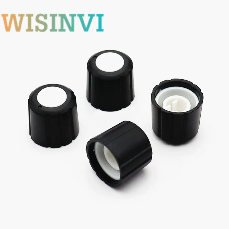 10pcs 15×13.5MM Half axis Plastic Knob Ptentiometer Knob cap Electronic Instruments switch cap D Shaped Hole 6mm