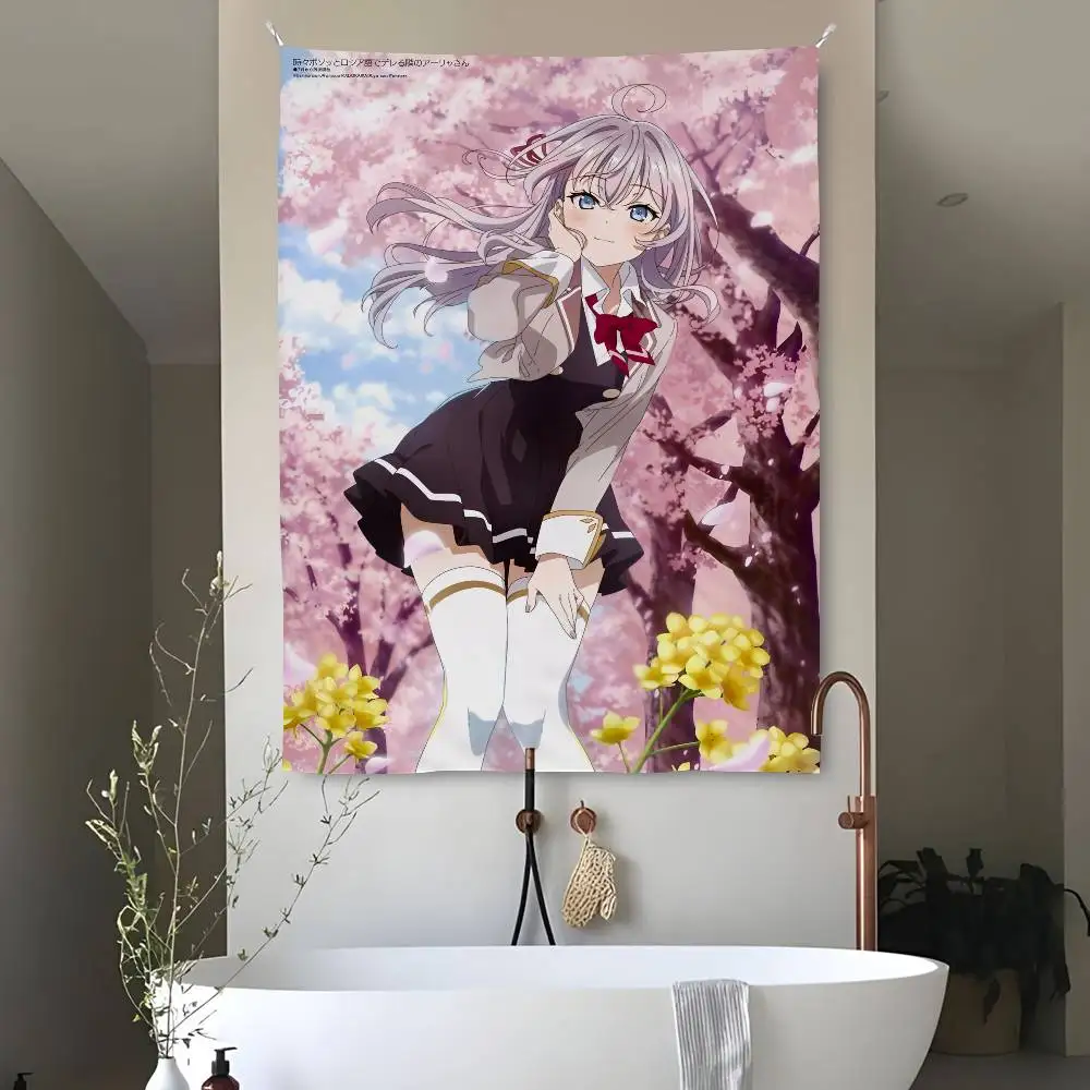 علاء يخفي مشاعرها في غرفة النوم الروسية المزخرفة وغرفة المعيشة والحديقة الخارجية المصنوعة من الألياف الدقيقة لافتة فنية لخلفية الديكور