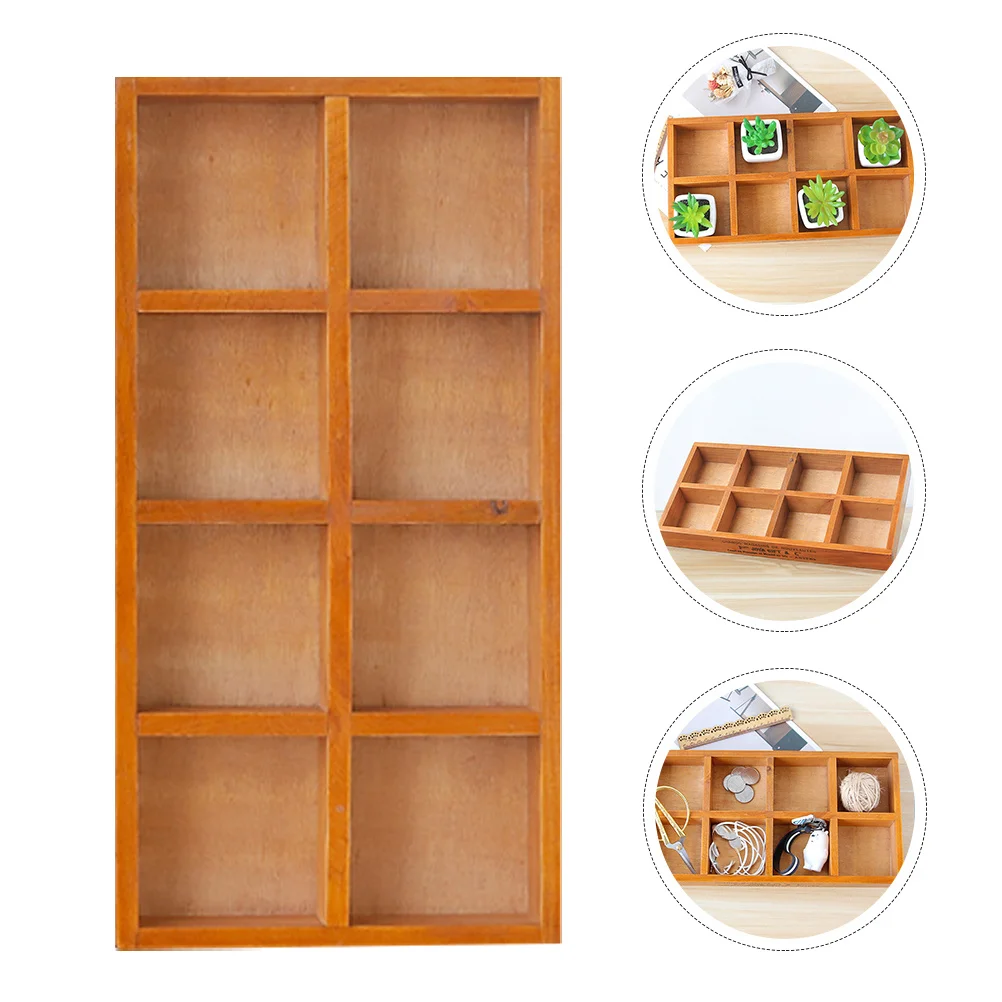 

1Pcs Retro Storage Cabinet Home Organizer for Sundries Medicines Desk Tidy Up with Compartments Design Desktop Storage Holder