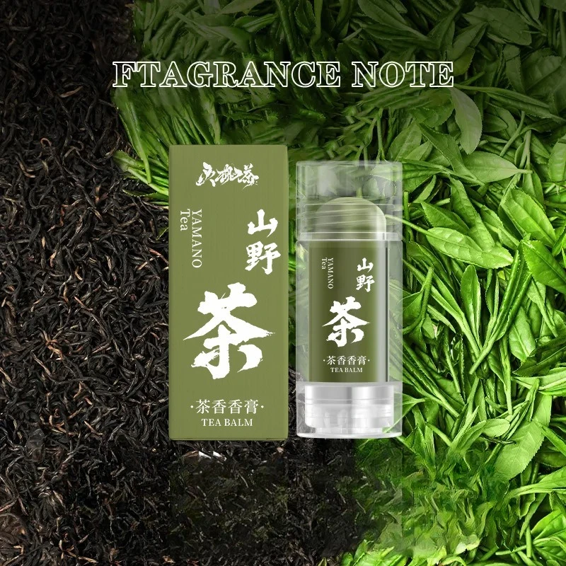 Tea and Sandalwood Fragrances Solid Balm Body Balms Lasting Fragrance Light Fragrances Fresh Body Deodorants Portable for Travel