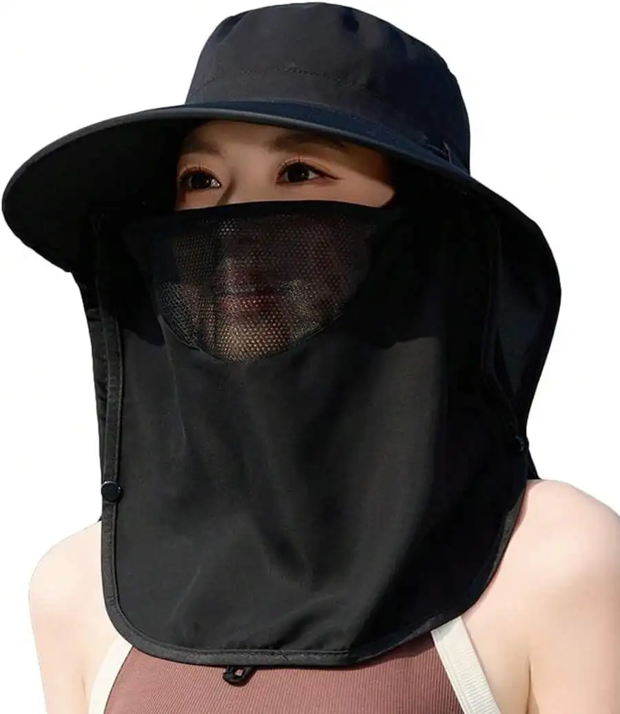 Women Wide Brim Sun Hat With F - Fishing Mask Sun Protection recensie en prijs