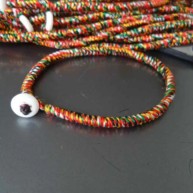 

10PCS Tibetan handmade Kingkong Knots Amulet Bracelet Threads 5-Colors Ropes for Dragon Boat Festival BB-231