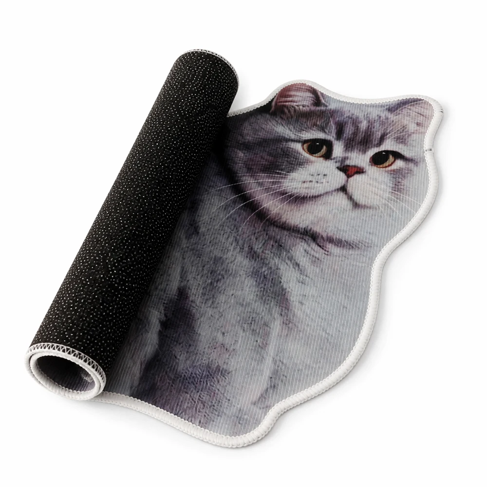 40*60cm Cute Cat Crystal Velvet Floor Mat Russian Blue Non-slip Bedroom Door Small Rug Abrasion-resistant Ginger Cat