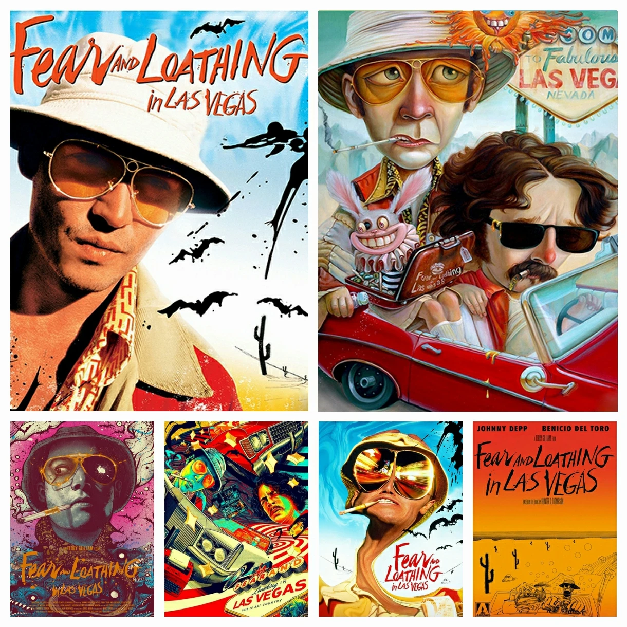 

Fear and Loathing In Las Vegas Movie 5D Diamond Painting Mosaic Cross Stitch Johnny Depp Wall Art Picture Embroidery Home Decor