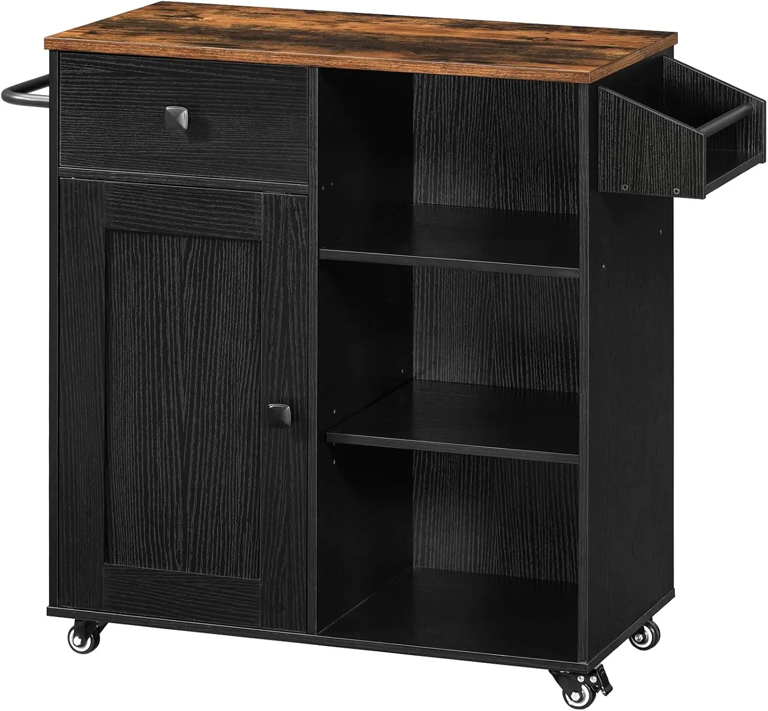 Kitchen Island, Storage Cabinet with Drawer, Kitchen Cart with Spice and Towel Rack, Saving Space, Easy Assembly, for Living Roo