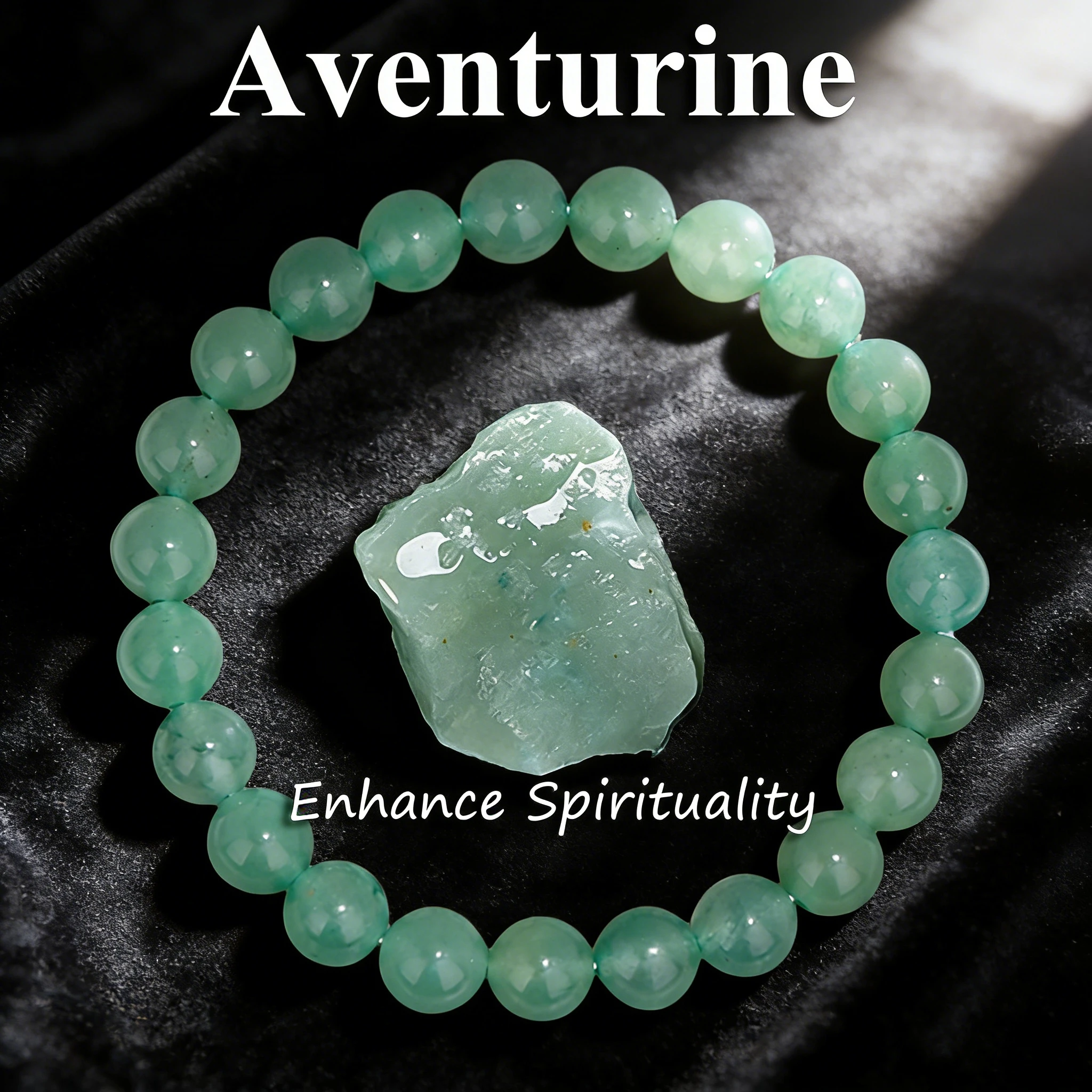 Bracelet en pierre naturelle Aventurine, perles de 6, 8, 10 mm, charme en cristal de guérison Reiki, booster de vitalité, porte-bonheur, prospérité, nouveau cadeau, bijoux