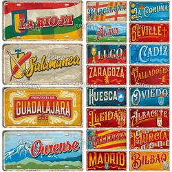 Artisian Spain Landmark License Plate City Metal Tin Plaque Car Metal Sign Wall Decor Garage Bar Pub Club Hotel Cafe Kitchen