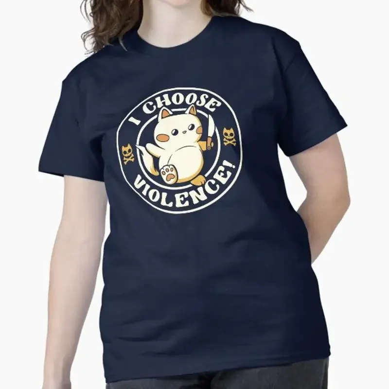 I Choose Violence Cat By Tobe Fonseca Classic T Shirt