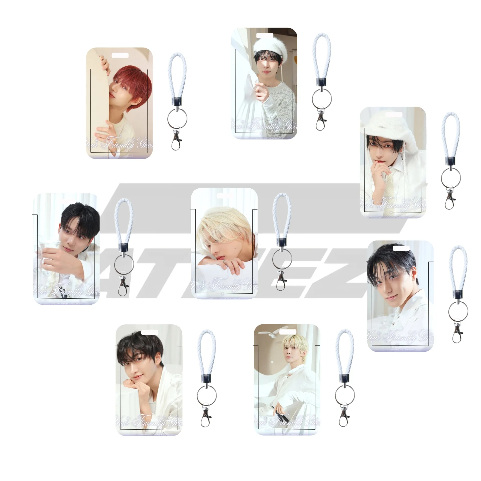 Idol Boy ATEEZ New Style Work ID Holder Student Campus Card Holder Mingi Yunho Seonghwa Jongho San Yeosang Wooyoung Fans Gifts