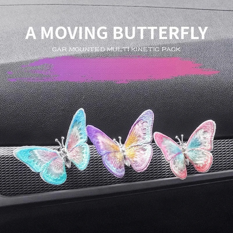 

Car Center Console Ornament Decal Auto Instrument Panel Flapping Wings Butterfly Healing Decorations Interior Car Accessories