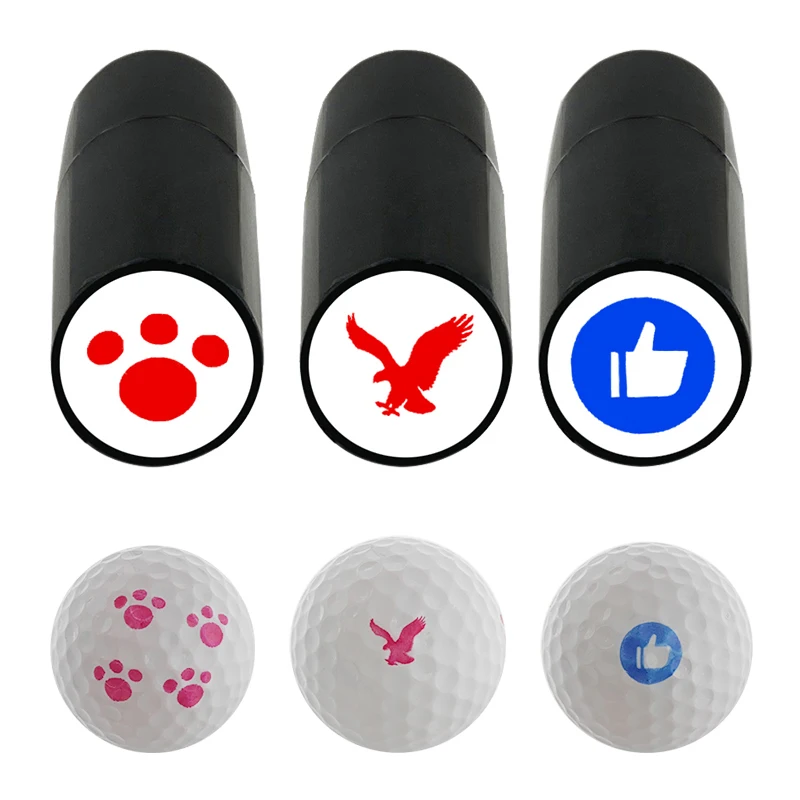 1 Pcs Golf Ball Stamper Stamp Marker Quick Drying Impression Durable Long Lasting Various Patterns Plastic Golf Accessories