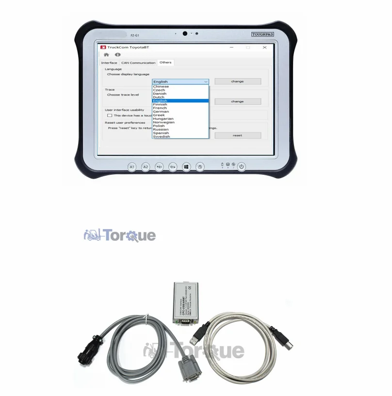 

FZ-G1 жесткая подушечка для Toyota BT Canbox TruckCom CPC USB ARM7 вилочный погрузчик инструмент для диагностики контейнера CAN интерфейс Can bus line