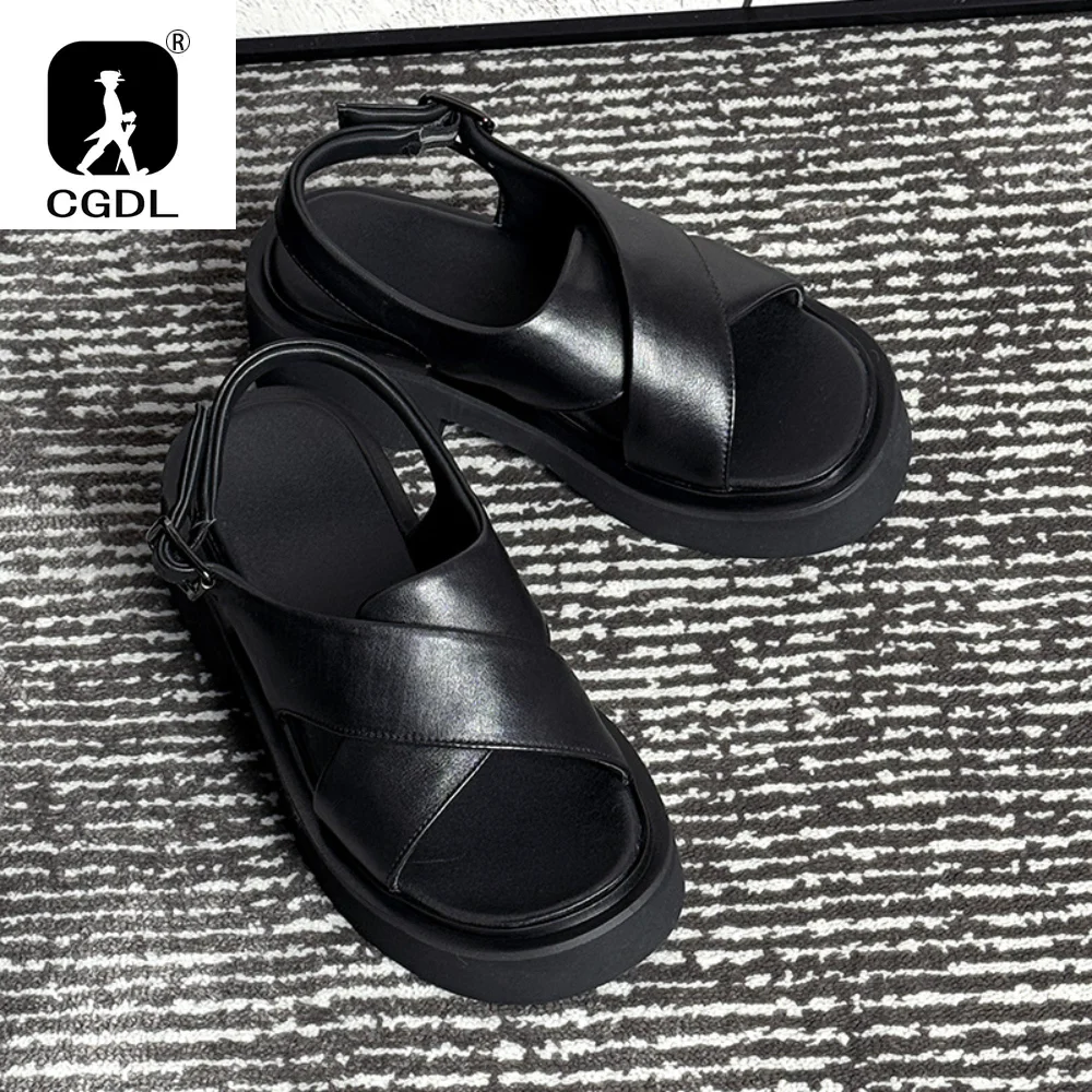 

Summer Men's Sandals 2025 Trending Adult Men's Sandal Original Brands Shoes Man's Leather Sandal Sandals for Boy Trend Designer