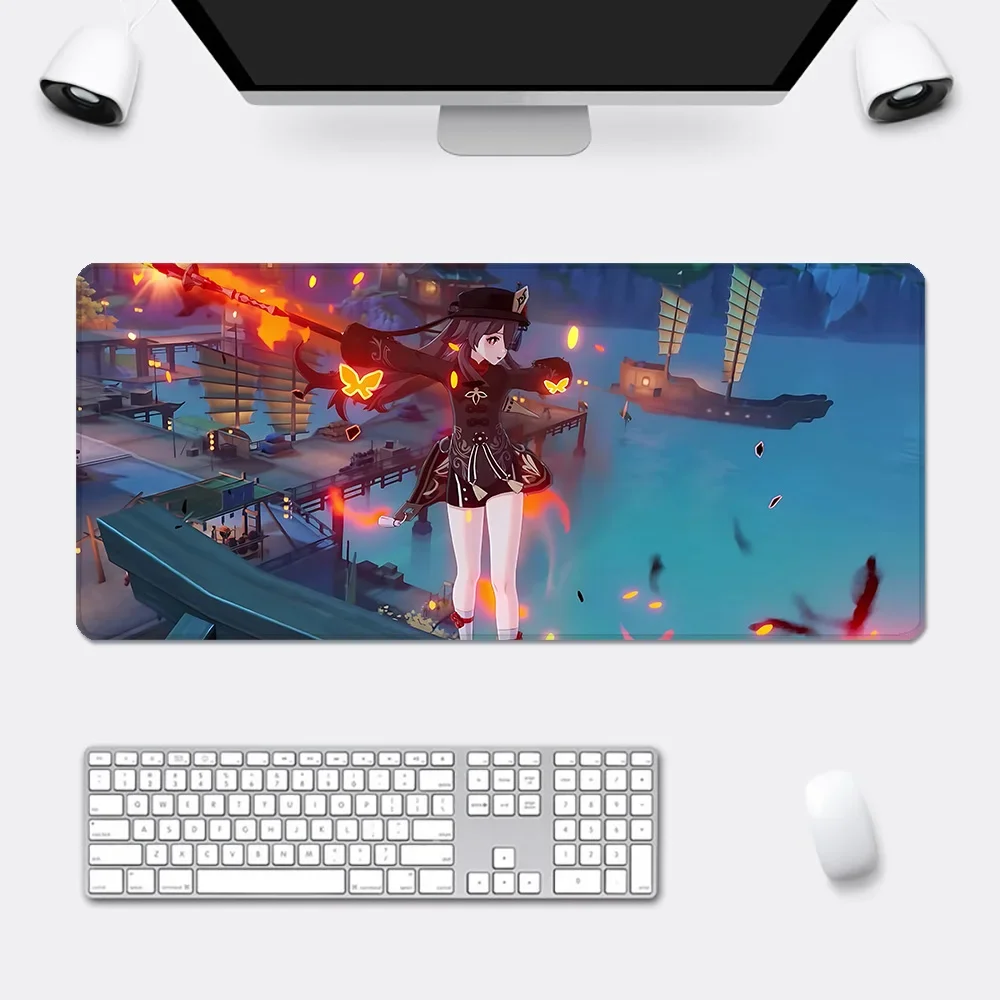 Hu Tao Genshin Impact Mousepad Mouse Mat Desk Mat With Pad Gaming Accessories Prime Gaming XXL Keyboard Pad