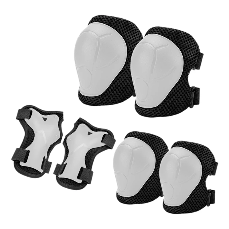 New Children\'s Protective Gear Set Knee Elbow and Wrist Protectors 6-piece set for 3-7 year olds Bicycling Skating Skateboarding