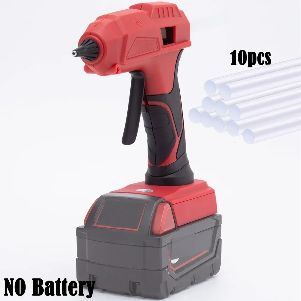 

Cordless Electric Hot Melt Glue Gun for Milwaukee 18V Lithium Battery w/10pcs Glue Stick Hot Melt Welding Home Crafts DIY