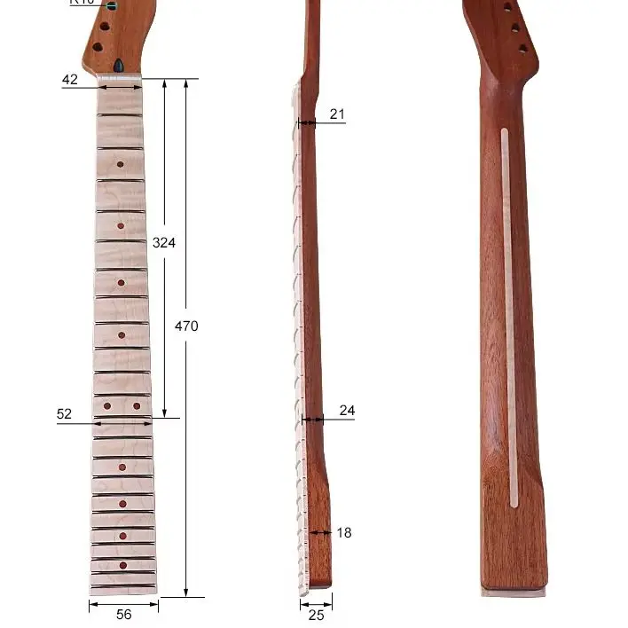 

Maple Peach Blossom Core, 6 Strings, 22 Pin Electric Guitar Handle, DIY Modified Instrument, Neck Accessories