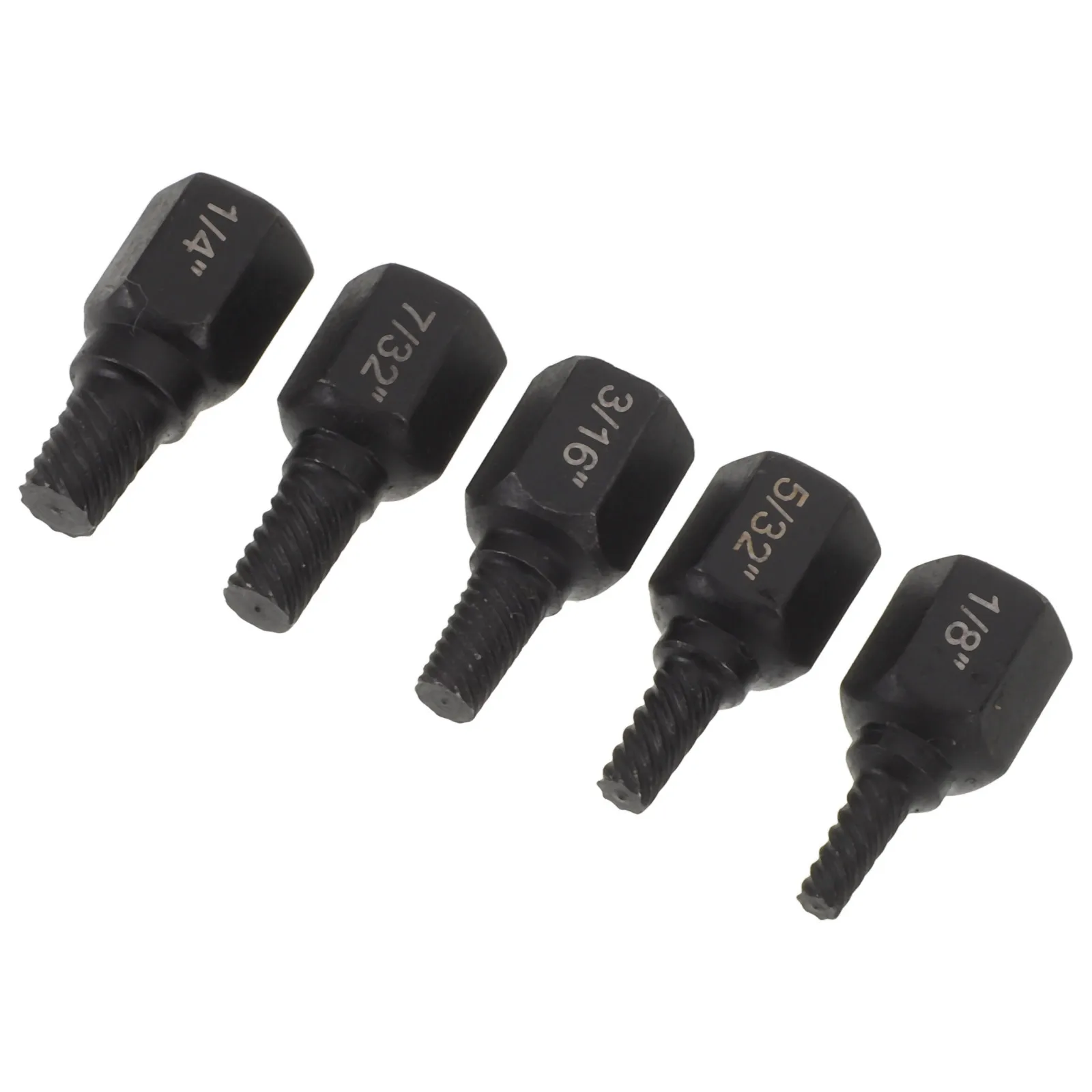 

5pcs Bolt Extractor Kit Multi Spline Spiral Flute For Stripped Broken Screw Removal Heavy Duty Carbon Steel Damaged Fastener