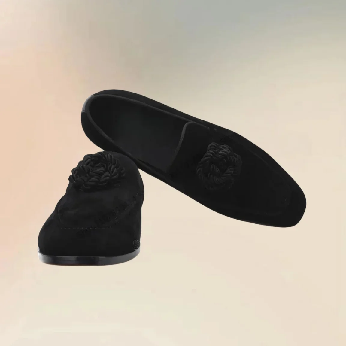 Rode Henneptouw Knoop Naaien Ontwerp Loafers Mode Slip Op Mannen Schoenen Luxe Handgemaakte Party Feest Banket Kantoor Mannen Casual Schoenen