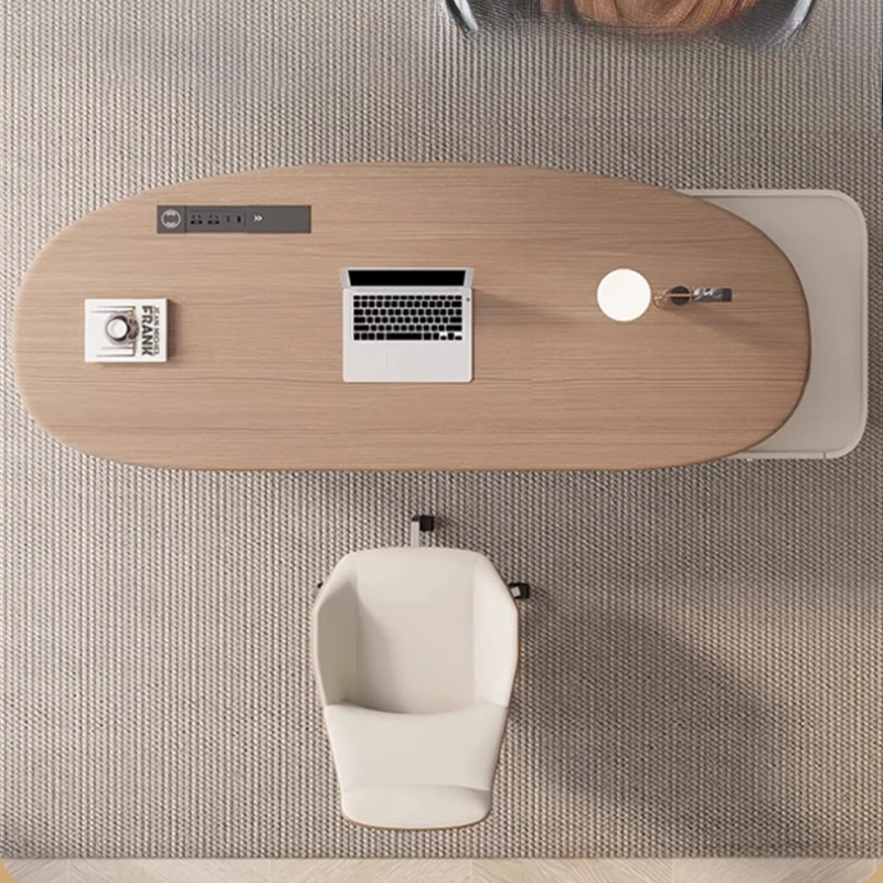 

Table Storage Designer Socket Manager Executive Wood Organizer Office Desk White Writing Modern Mesa De Escritorio Home Office
