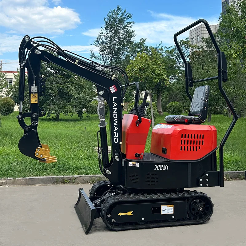 1-Tonnen-Baggermaschinen Landwirtschaftliche Werkzeuge XT10 Minibagger Euro 5 EPA-Motor Raupen-Minibagger-Aufsätze Kundenspezifisch