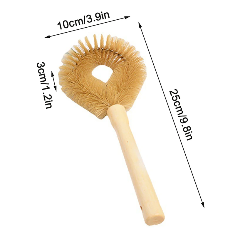 Household Kitchen Multifunctional Wooden Handle Cleaning Brush Pork Sideburns Hair Pot Brush Non-stick Dishwashing Brush