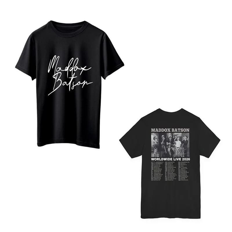 Maddox Batson Merch 2026 Unisex T-shirt Men Short Sleeve Tops fashion Tee Clothes Causal Y2K Tops