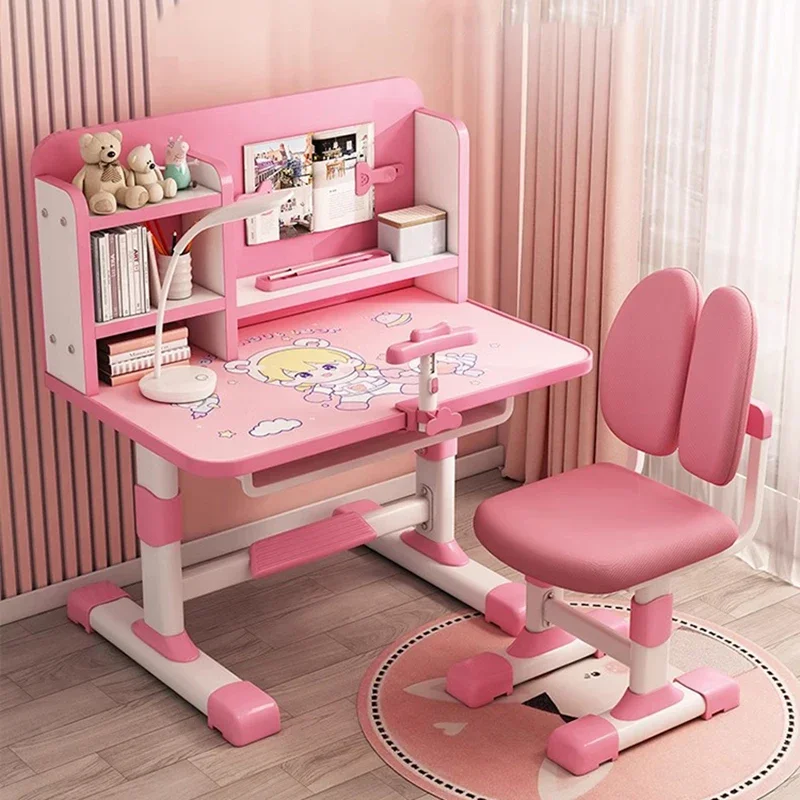 Scrivania Set da tavolo per bambini Ufficio Sala Materiale scolastico Ragazza Scrivanie per bambini Studio Tavolo Bambini Aula Mobili per bambini elementari