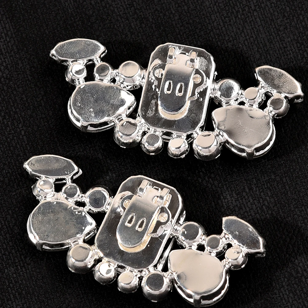 

2pcs Shoe Clips Crystal Jewelry Bridal Rhinestone Accessories Elegant Shoe Buckles Party Dance Decorative Pins Zinc Alloy