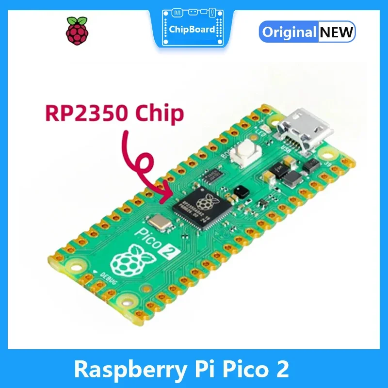 

Raspberry Pi Pico 2 RP2350/ Pi Pico RP2040 microcontroller board 520KB 150MHz, Arm Cortex-M33 open-source RISC-V Hazard3 cores