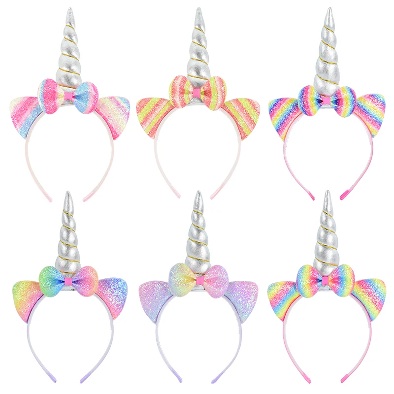 Unicorn Headband Fairy Angel Wings Unicorn Cosplay Props Wings Hairband For Kids Unicorn Theme Birthday Party Costume Decoration